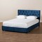 Baxton Studio Caronia Navy Blue Velvet 2-Drawer Queen Size Platform Storage Bed 161-9893 - alternate 6